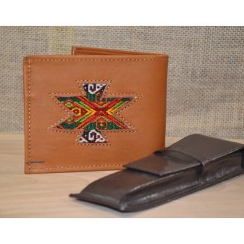 Portfel skórzany brązowy męski .